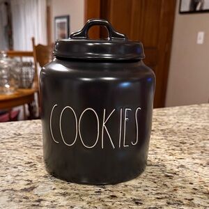 Rae Dunn Black Cookie Storage Jar